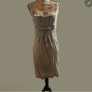 Robert Rodriguez front bow crinkle dress